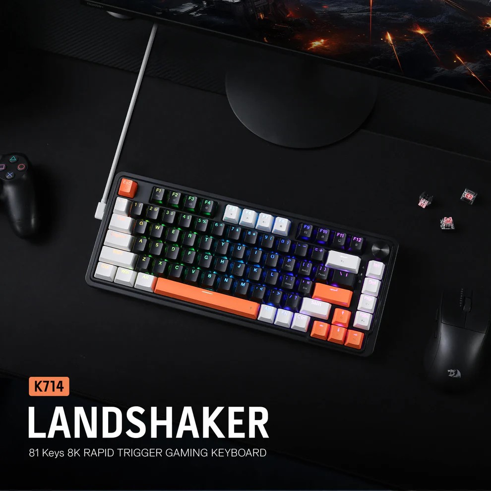 Clavier Gamer - MÉCANIQUE Redragon K714 LAND SHAKER RGB - 159,000 TND