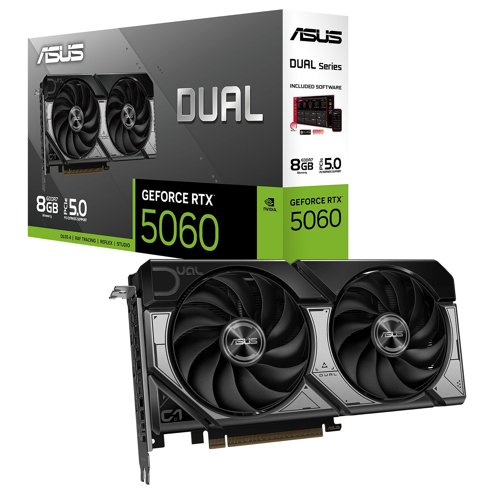 Carte Graphique - ASUS Dual GeForce RTX™ 5060 8GB GDDR7 OC Edition