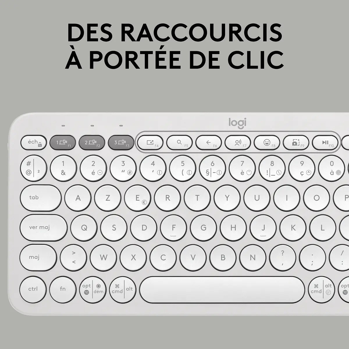 CLAVIER LOGITECH PEBBLE KEYS 2 K380S - White