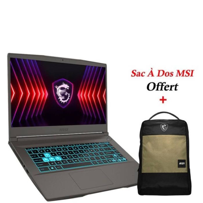PC Portable Gamer - MSI Thin 15 B13UCX i7 13è Gén 8Go RTX 2050