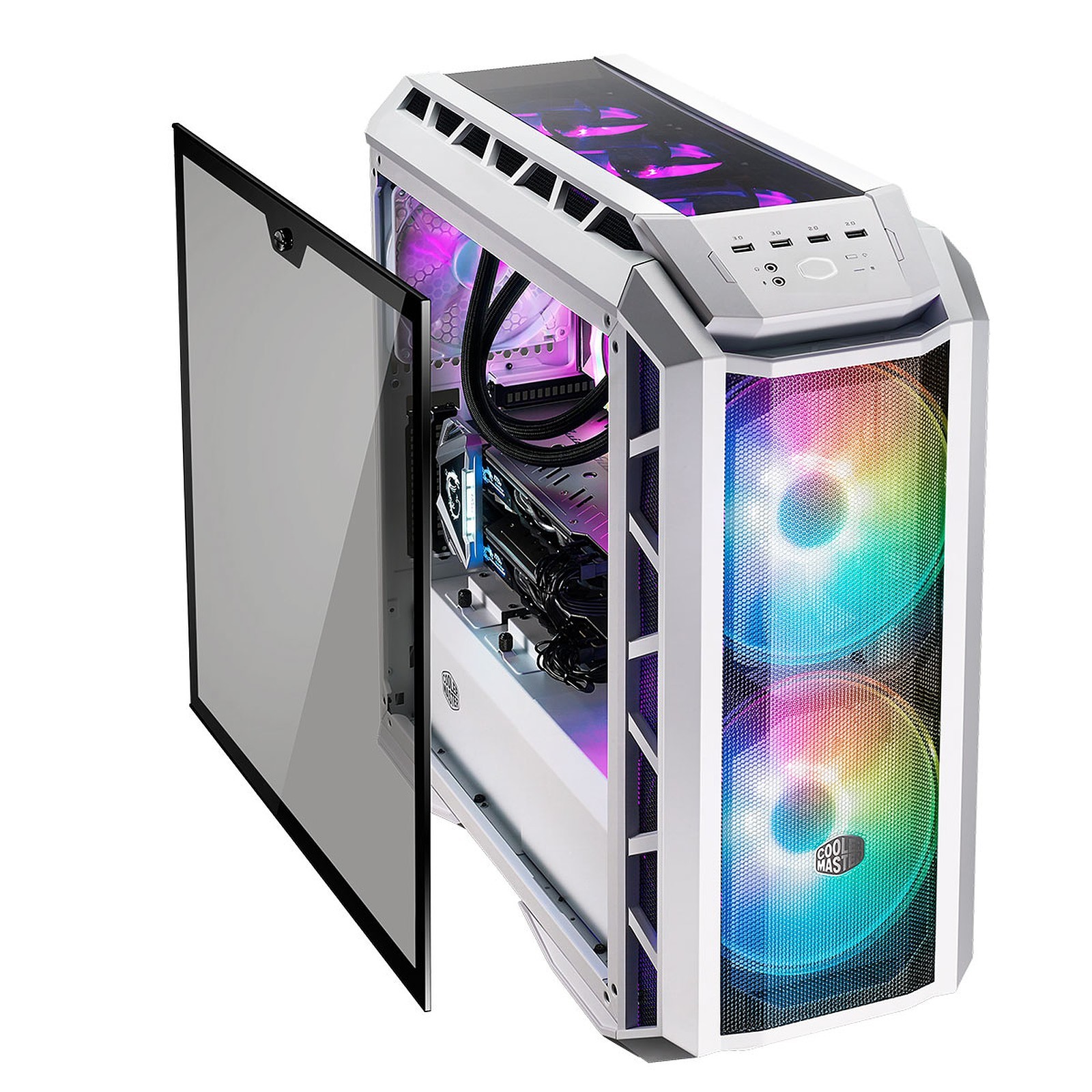 BOITIER - Cooler Master MasterCase H500P Mesh White ARGB Edition - Tunisie