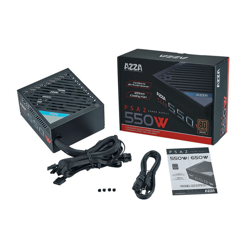 ALIMENTATION - AZZA PSAZ-550W 80Plus Bronze