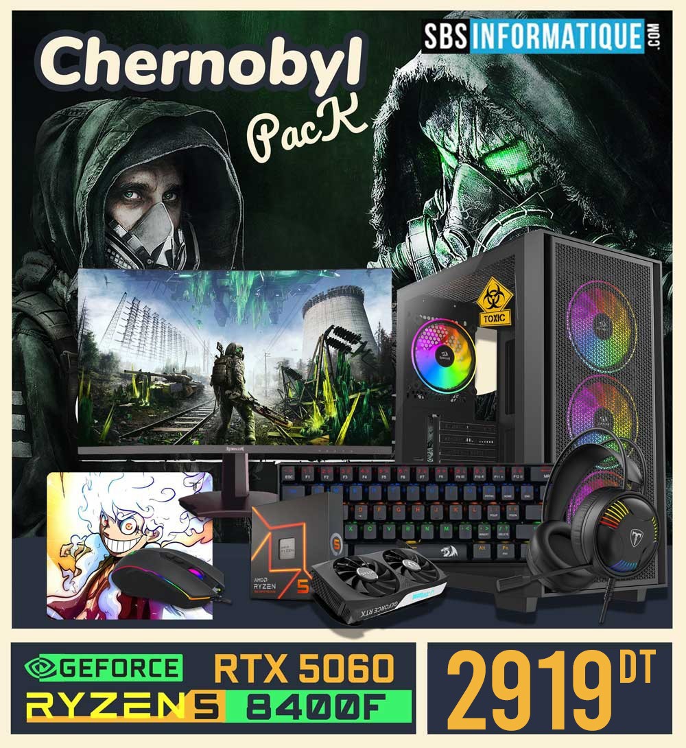 PC Gamer CHERNOBYL 2 PACK - Ryzen 5 - 8400F - RTX 5060 - 32Gb - 512 Gb