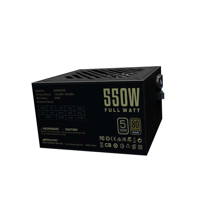 ALIMENTATION - OCPC BZ550 550W - 80 Plus Bronze