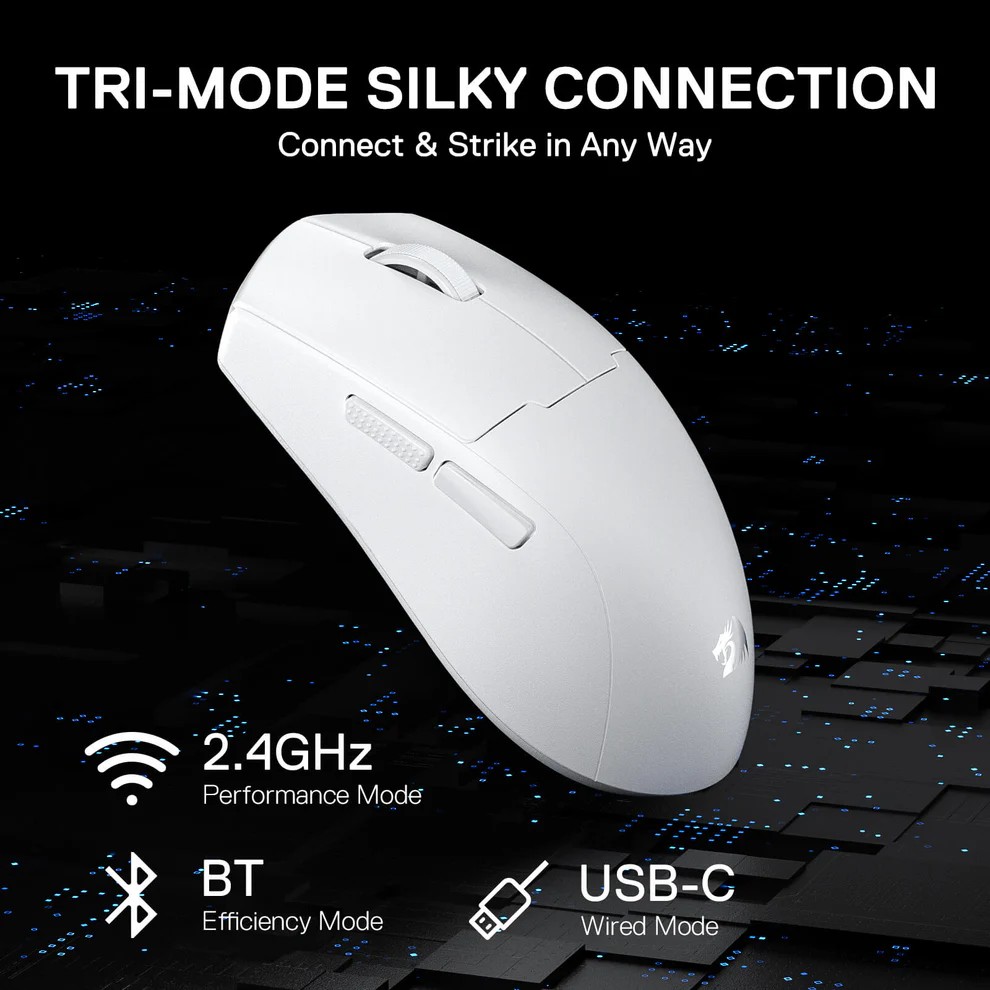 SOURIS GAMER - REDRAGON K1NG MAX PRO BLANC