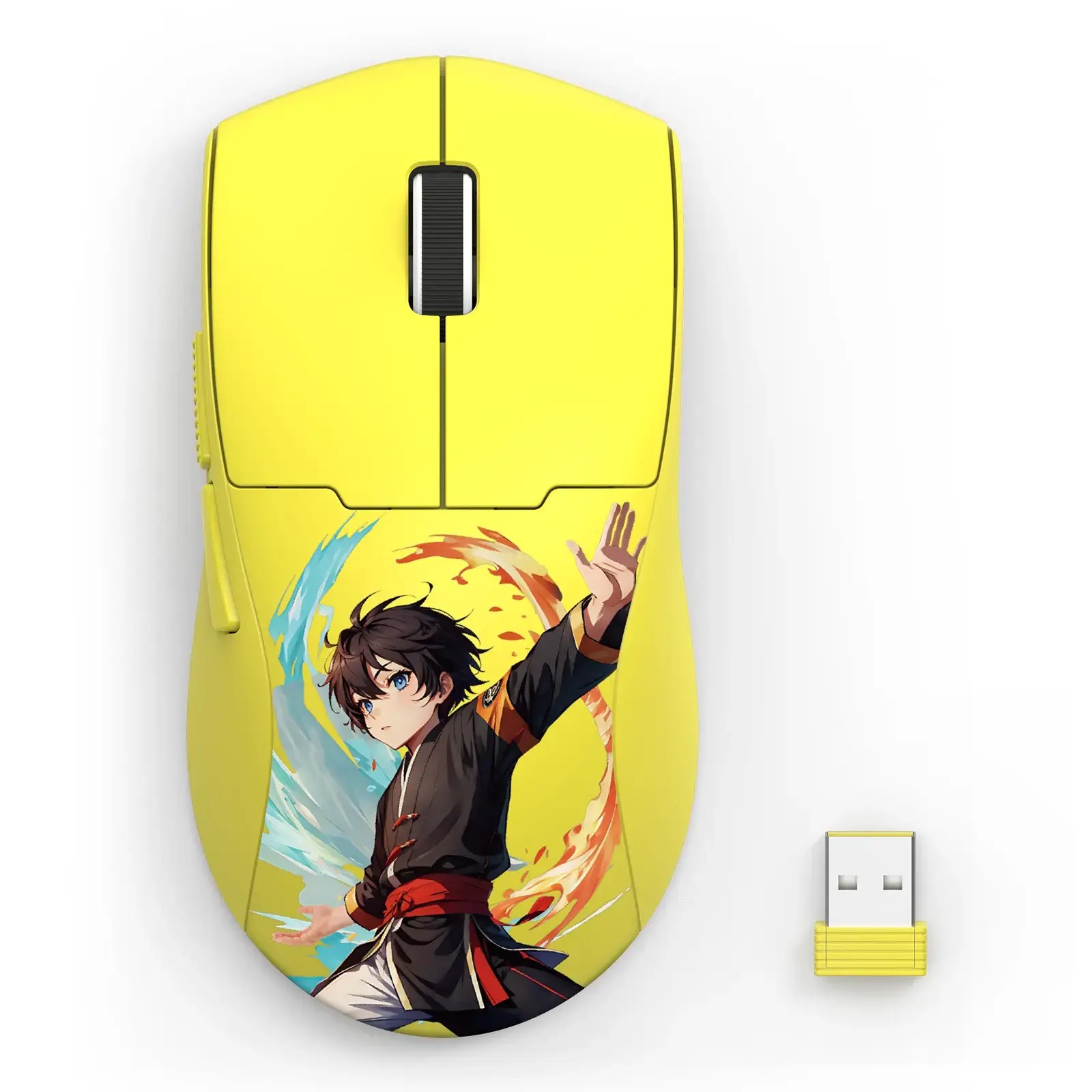SOURIS GAMER - REDRAGON K1NG MAX PRO JAUNE AKB - 169,000&nbsp;TND