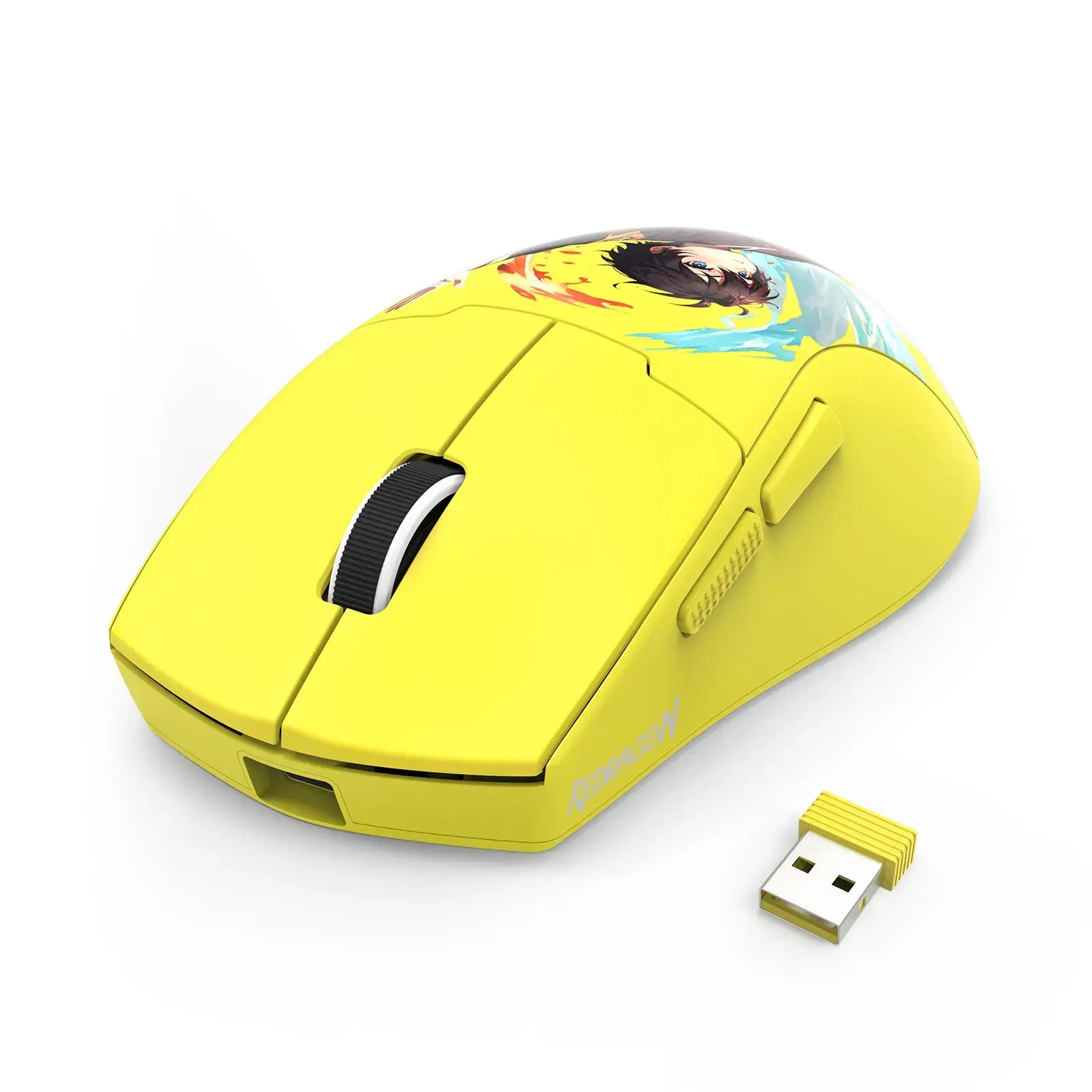 SOURIS GAMER - REDRAGON K1NG MAX PRO JAUNE AKB