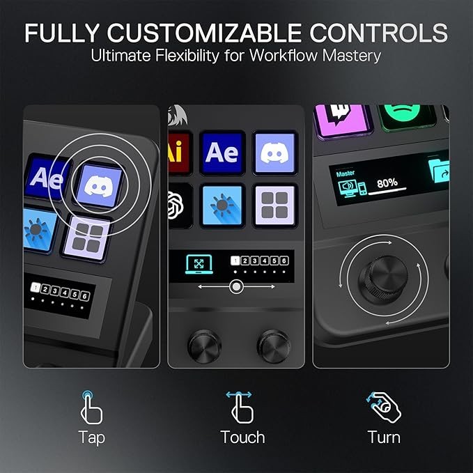 Clavier Gamer - Redragon SS-552 STREAM CONTROLLER Ragnaros Black - 349,000&nbsp;TND