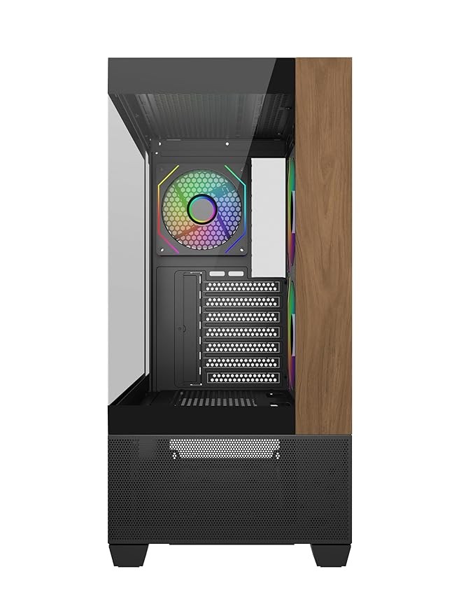 BOITIER GAMER COOLER MASTER Elite 690 Wood Mid Tower Black/Brown