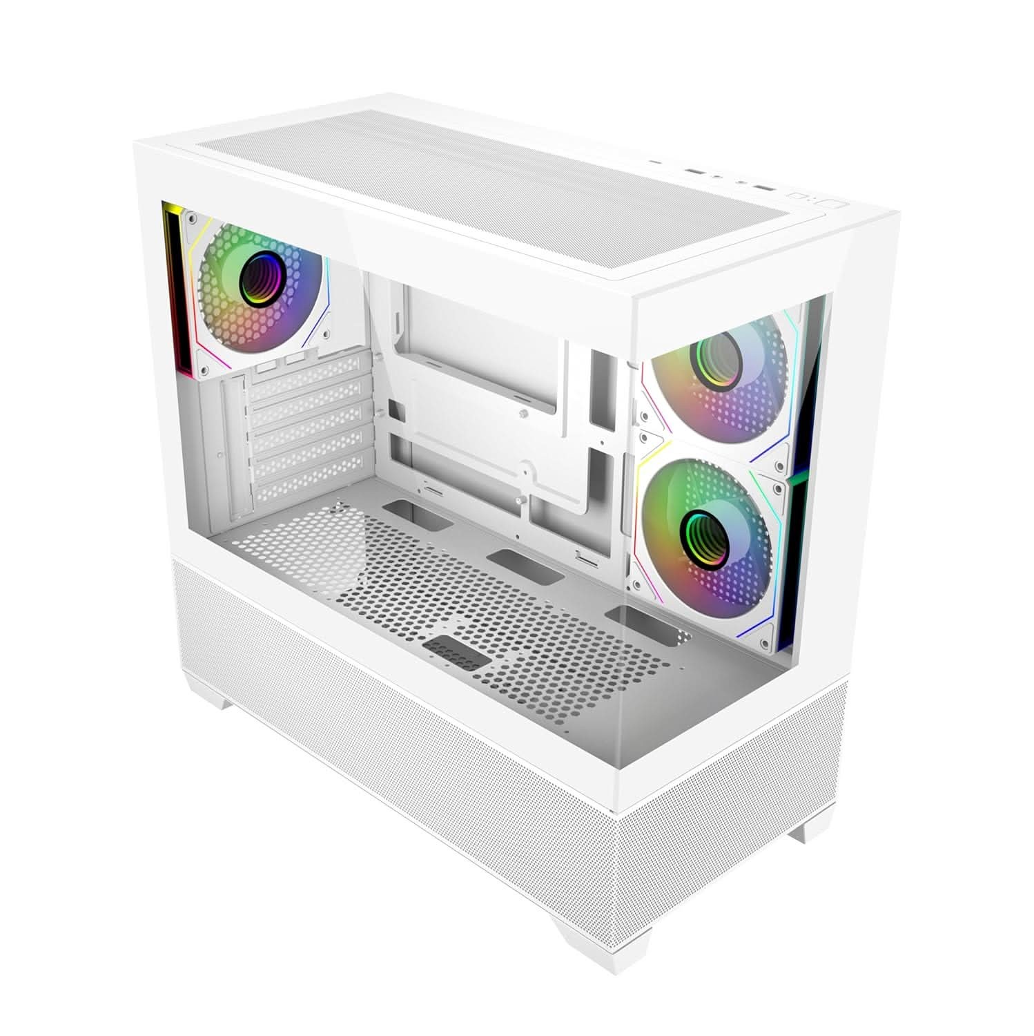 BOITIER GAMER COOLER MASTER Elite 690 Wood Mid Tower White - 209,000&nbsp;TND