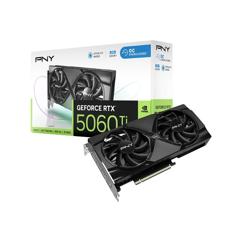 Carte Graphique - PNY GeForce RTX 5060TI 8Go OC Dual Fan