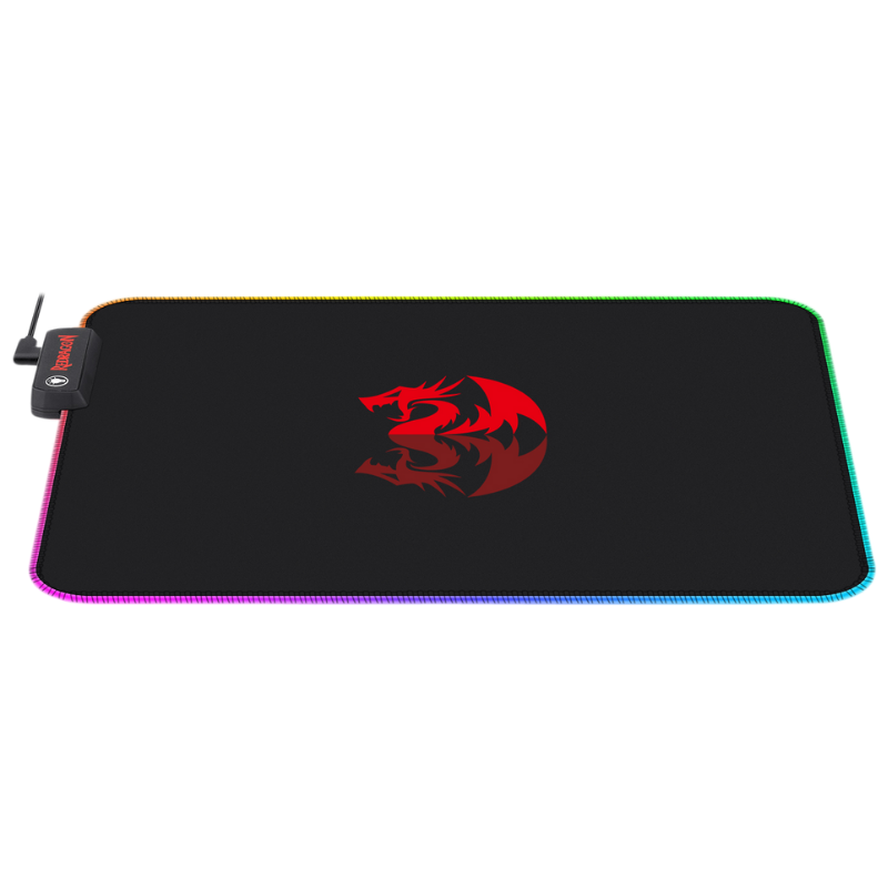 Tapis de souris gamer redragon epeius (p009) retro-éclairage rgb 16,8  millions de couleurs par usb et gestion par logiciel - Conforama