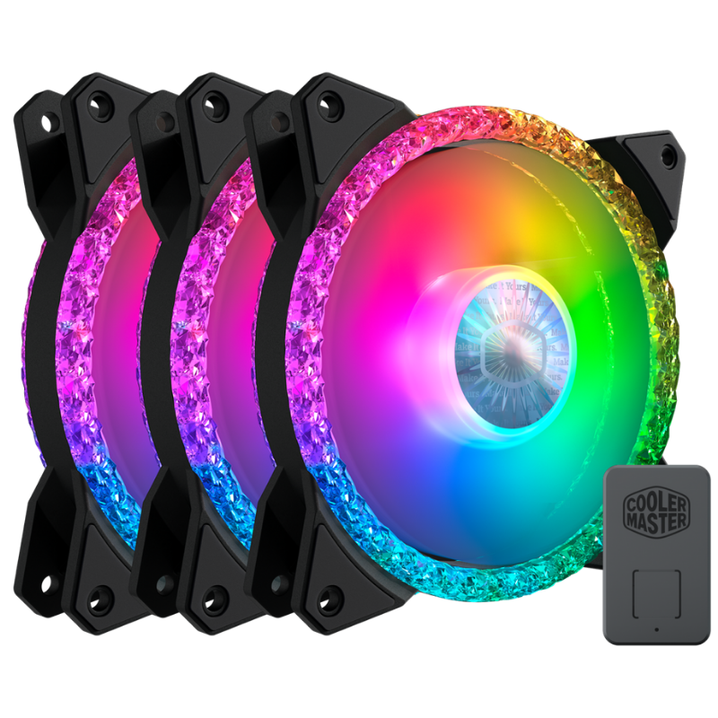 VENTILATEUR BOITIER COOLERMASTER MF120 PRISMATIC 3en1 - Tunisie