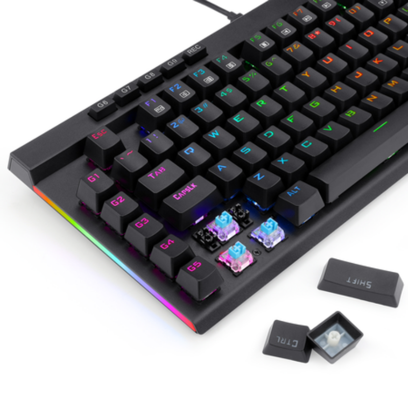 Clavier Gamer - MÉCANIQUE REDRAGON MAGIC WAND K587 RGB TKL BLEU SWITCHES