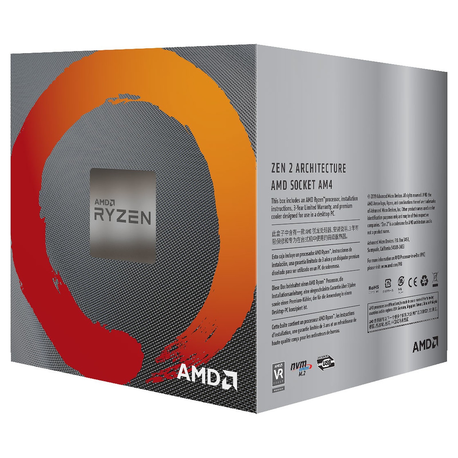 Amd Ryzen 5 3600 Wraith Stealth Box PROCESSEUR - AMD RYZEN 5 3600 WRAITH STEALTH - Tunisie