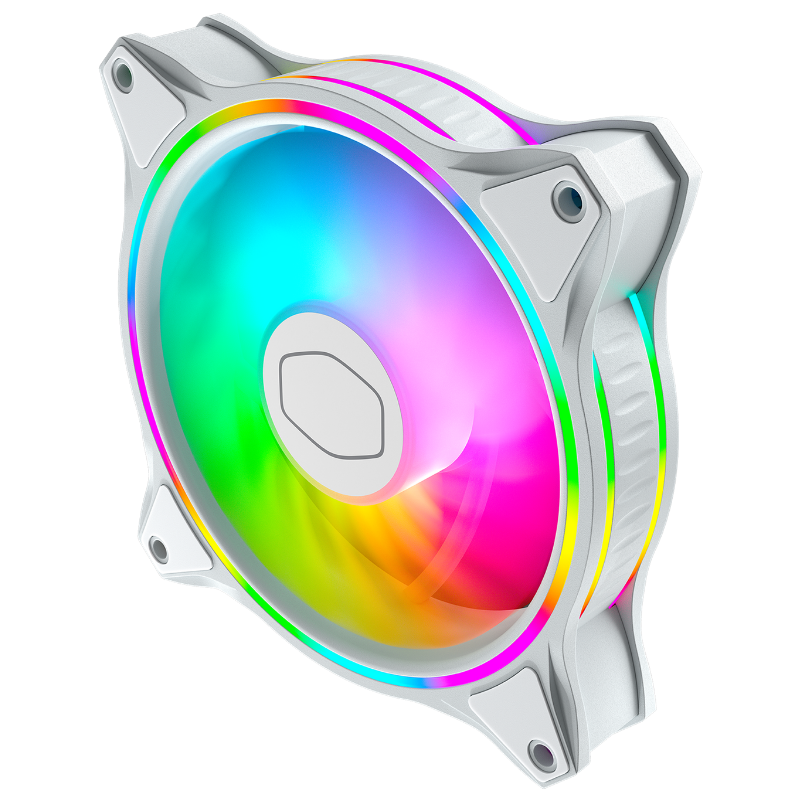 VENTILATEUR BOITIER - COOLERMASTER MF120 HALO WHITE EDITION - Tunisie