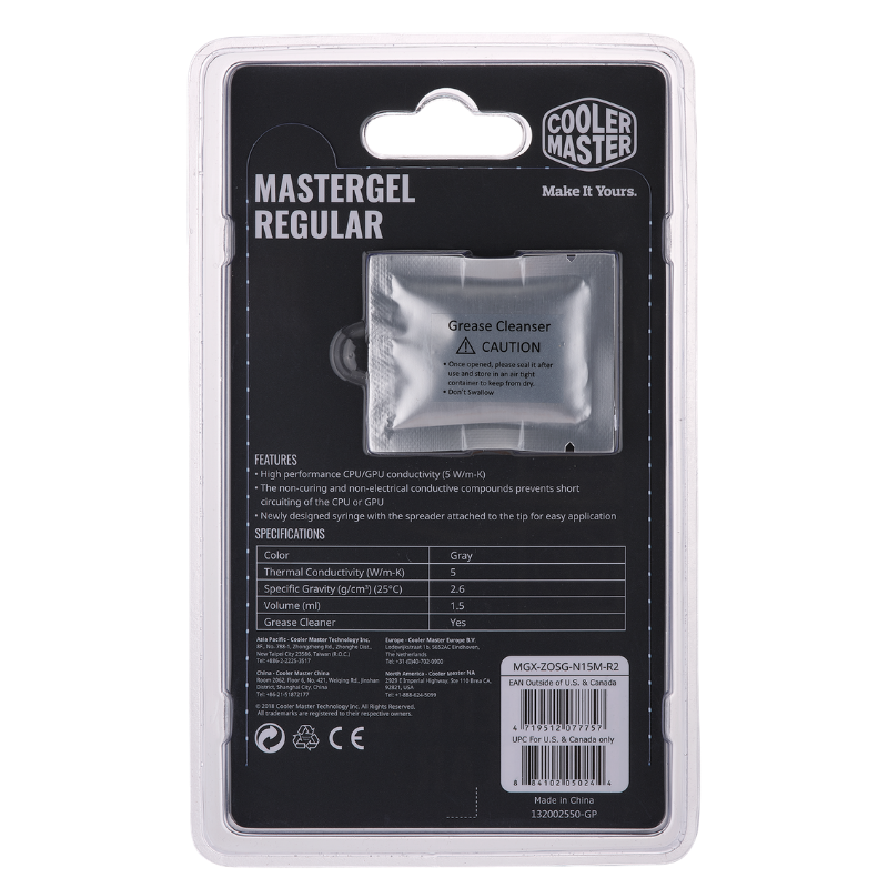 Pâte thermique PC Cooler Master MasterGel REGULAR