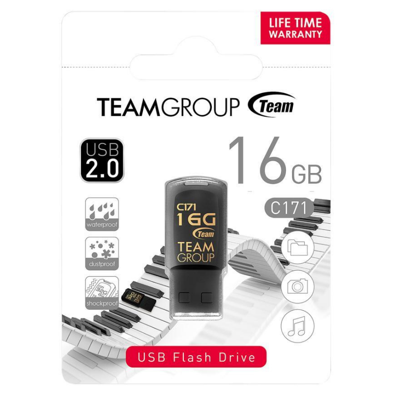 Clé USB 2.0 Team Group C171 16 Go - Noir
