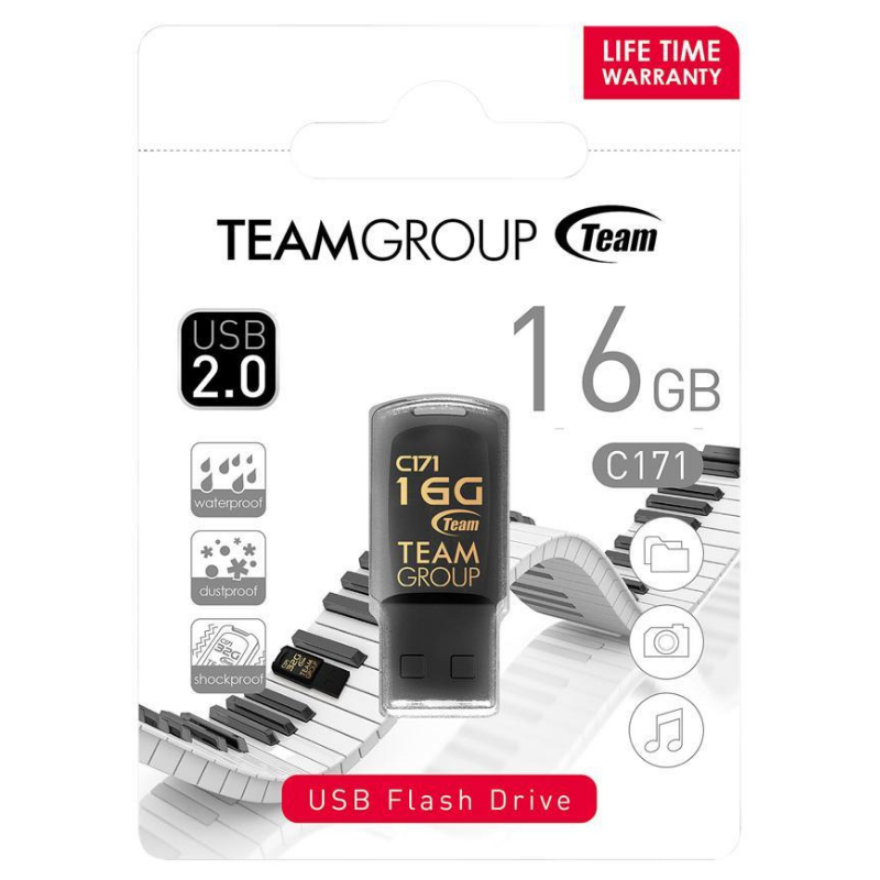 Clé USB 2.0 Team Group C171 16 Go - Noir - Tunisie