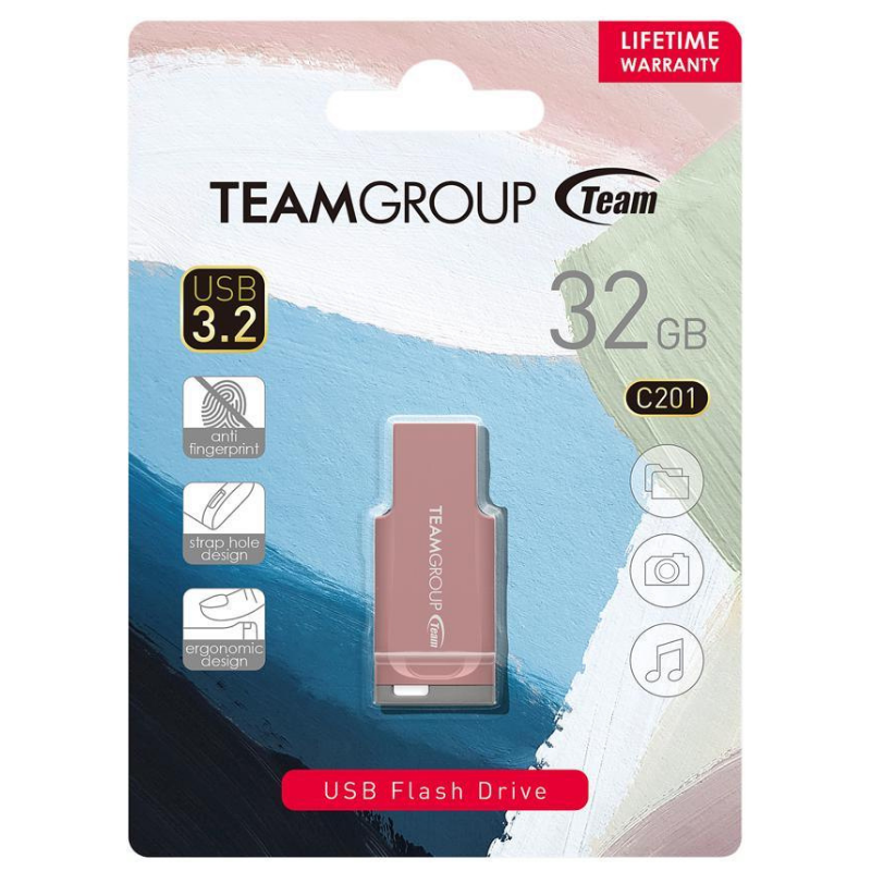 Clé USB 3.2 Team Group C201 - 32 Go - Rose - Tunisie