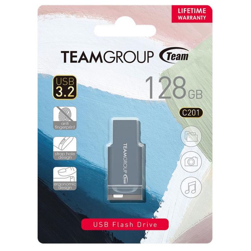 Clé USB 3.2 Team Group C201 128 Go - Bleu - Tunisie