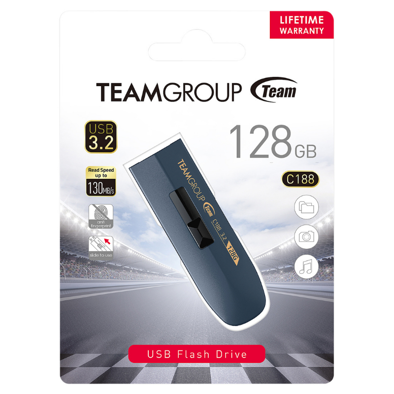 Clé USB 3.2 TeamGroup C188 - 128 Go - Bleu
