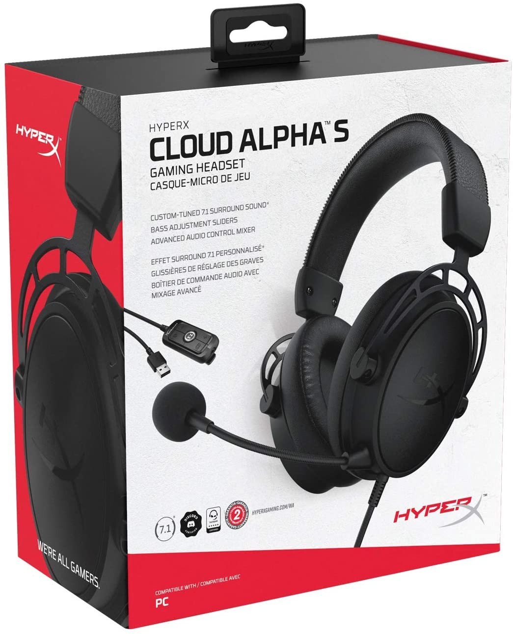 MICRO CASQUE GAMER - HYPERX CLOUD ALPHA S NOIR