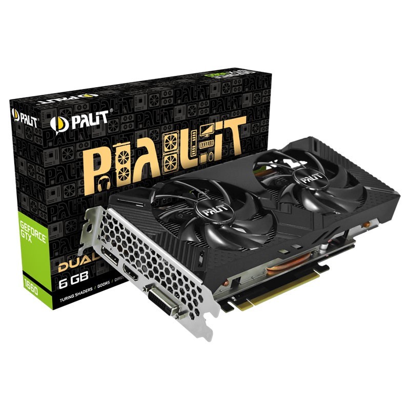 CARTE GRAPHIQUE PALIT GTX1660 DUAL 6GB GDDR5 CARTE GRAPHIQUE PALIT GTX1660 DUAL 6GB GDDR5