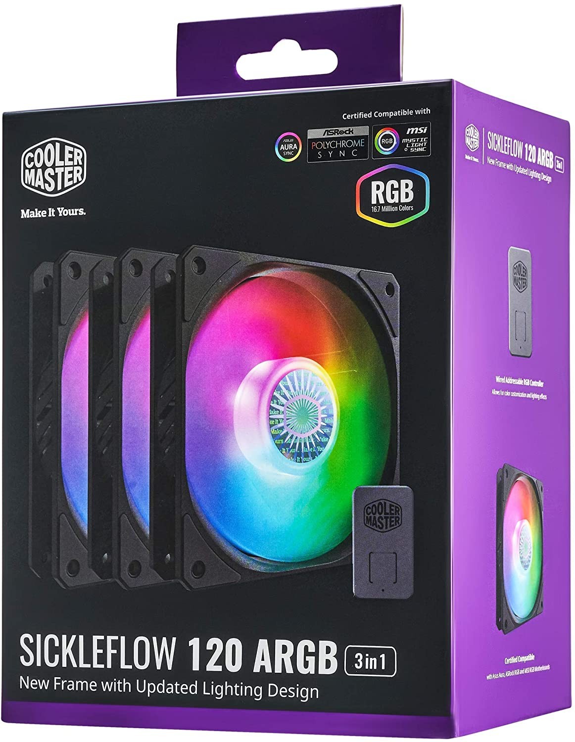 Ventilateurs SICKLEFLOW 120 ARGB 3IN1