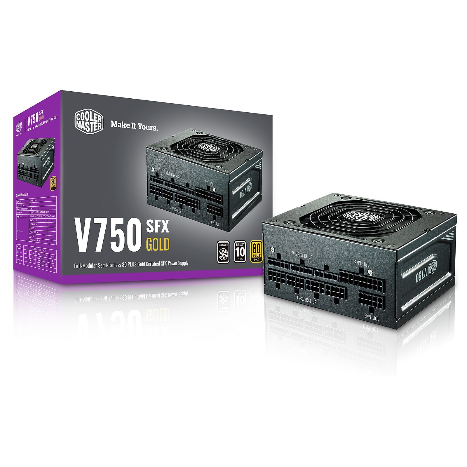 Alimentation Mini Cooler Master V750 SFX FULL-MODULAR 80 PLUS GOLD - Tunisie