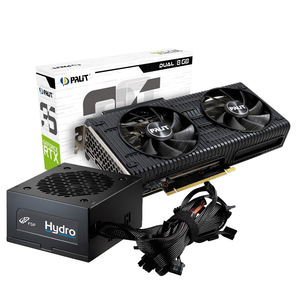 Kit RTX 3050 Dual X PSU 500W BRONZE 80 PLUS