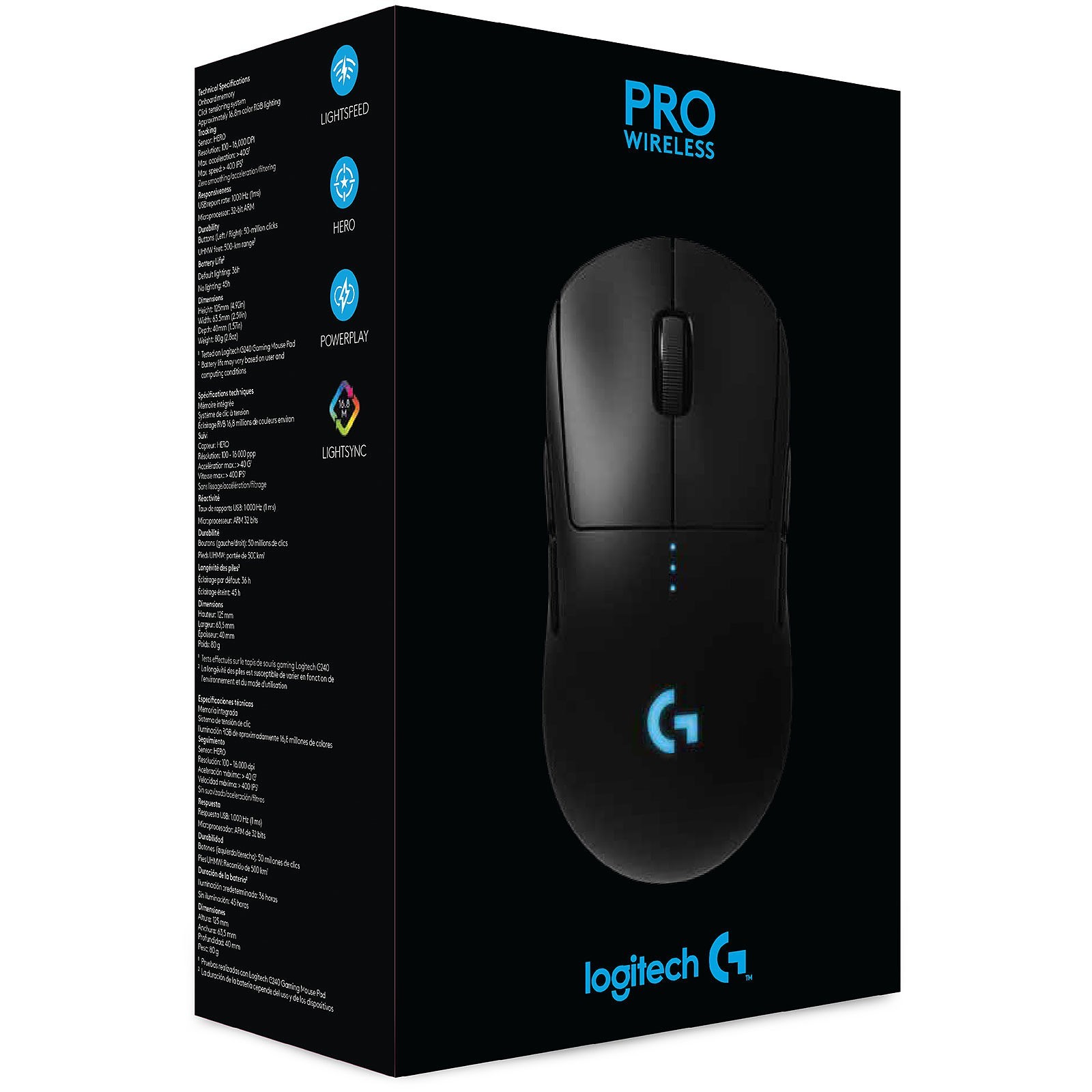 SOURIS GAMER - LOGITECH G PRO WIRELESS BLACK - Tunisie